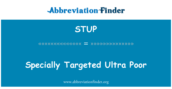 STUP: Sitou anseye Ultra pòv