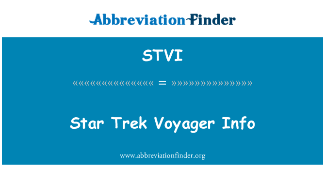 STVI: Star Trek Voyager Info