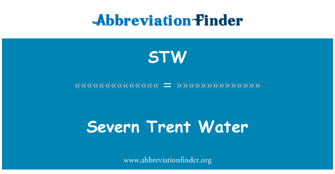 STW: Severn Trent Water
