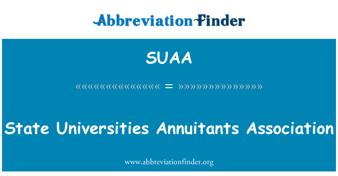 SUAA: Státní univerzity Annuitants asociace