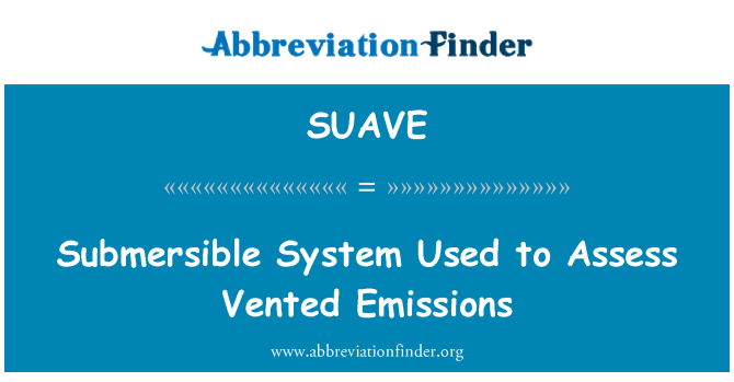 SUAVE: Tauchpumpe System zur Beurteilung der belüftete Emissionen
