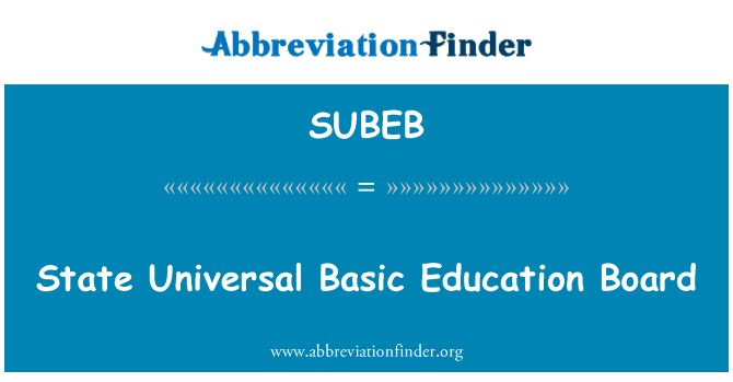 SUBEB: 国家普及基础教育委员会