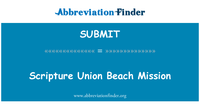 SUBMIT: Bībele Savienības Beach misija