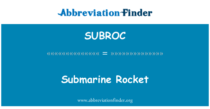 SUBROC: 海底のロケット