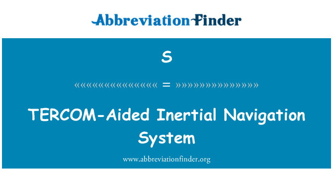 S: TERCOM-Aided inerciální navigační systém