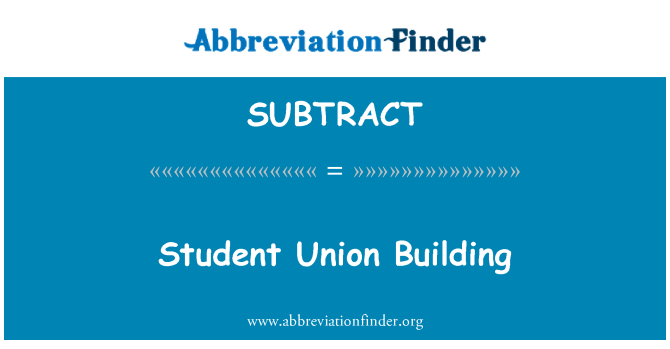 SUBTRACT: Budova studentské unie