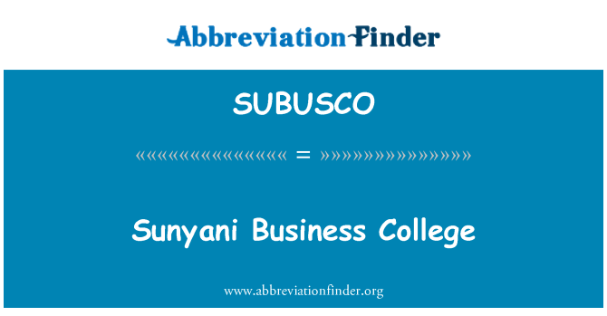 SUBUSCO: Sunyani Business College