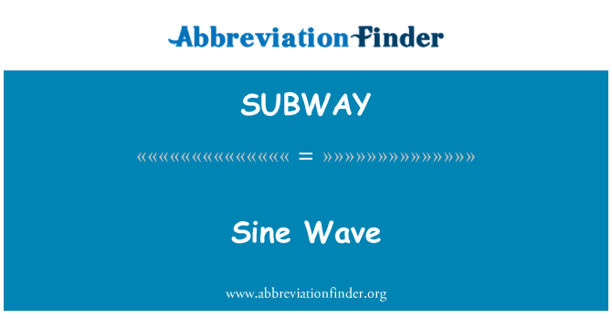 SUBWAY: Siniaalto