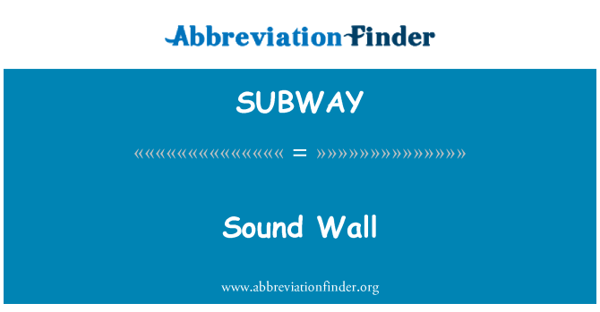 SUBWAY: Bunyi dinding