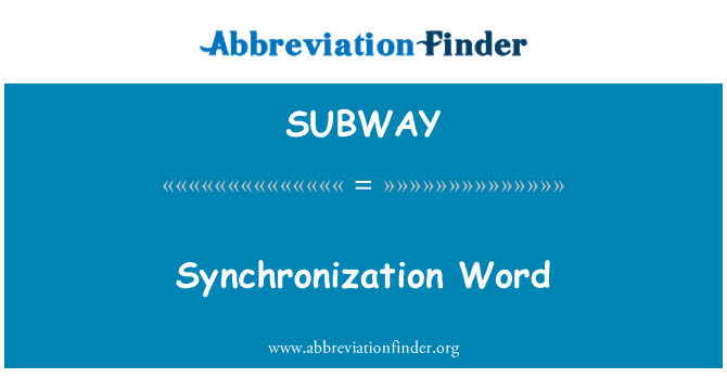 SUBWAY: Is-sinkronizzazzjoni kelma