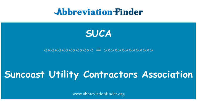 SUCA: Suncoast Utility Contractors Association