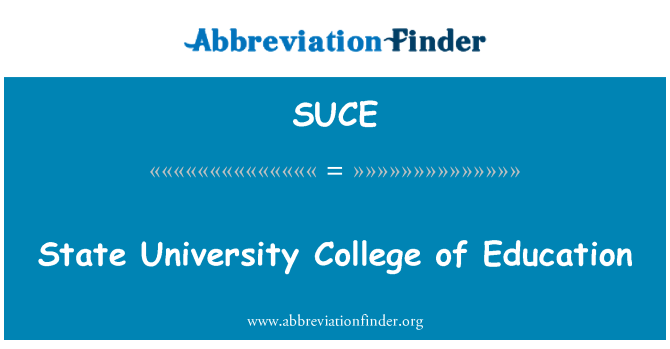 SUCE: State University College izobraževanja