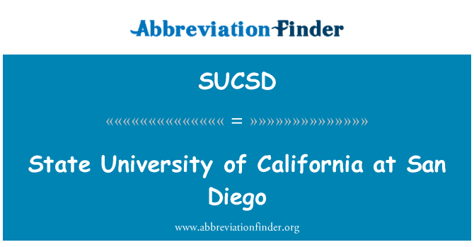 SUCSD: State University of California at San Diego