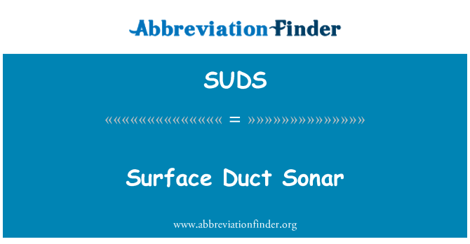 SUDS: Pinna kanalis Sonar