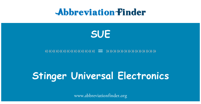 SUE: Stinger univerzalne elektronika