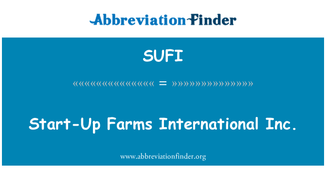 SUFI: Start-Up farmy International Inc.