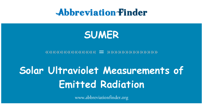 SUMER: Sluneční ultrafialové měření emitovaného záření
