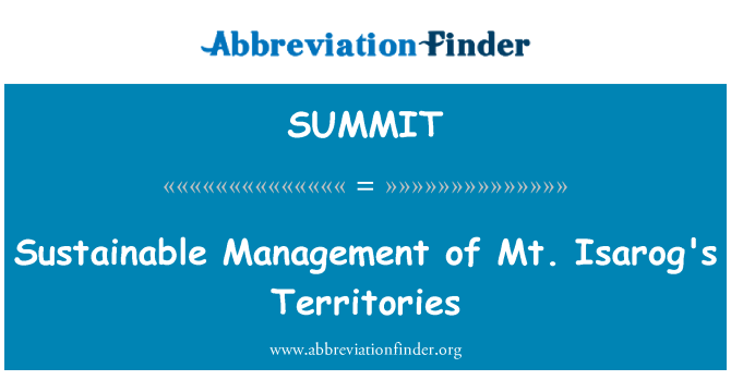 SUMMIT: Gestion durable de Mt Isarog a tèritwa yo