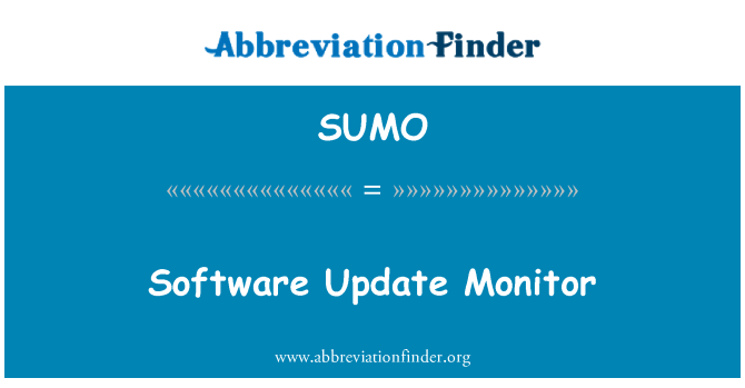 SUMO: Monitor softver ažurirati