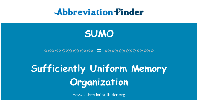 SUMO: Pietiekami viendabīga atmiņas organizācija