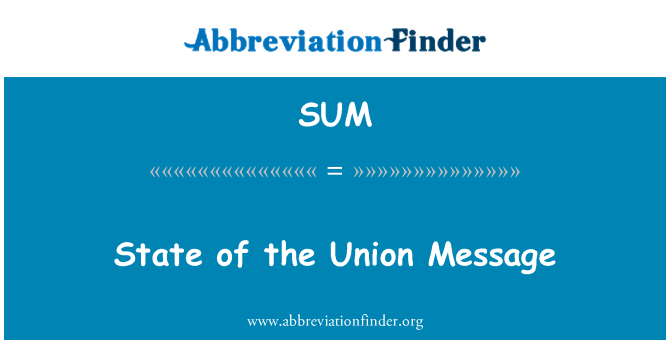 SUM: Stato del messaggio dell'Unione