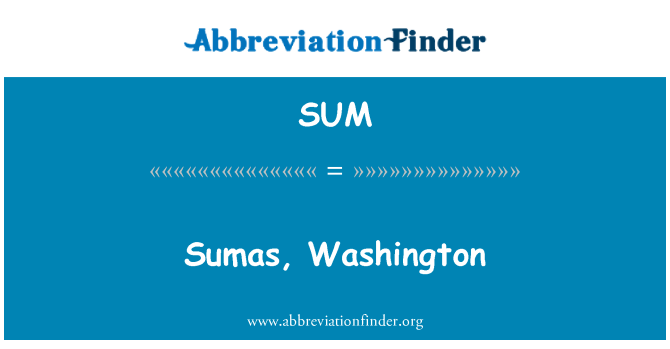 SUM: Sumas, Washington