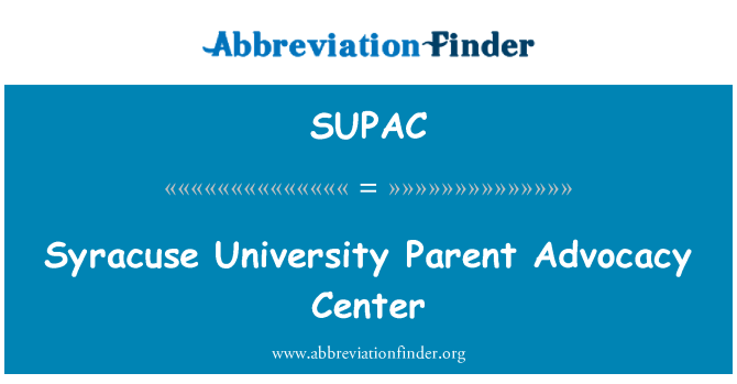 SUPAC: Syracuse Inivèsite paran defans sant