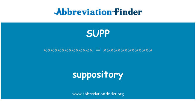 SUPP: supositoria