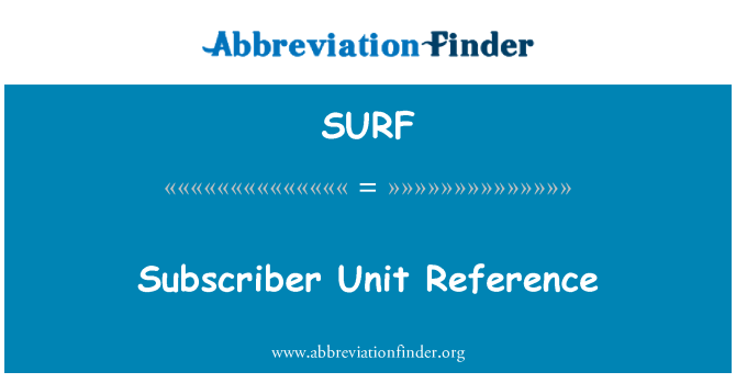 SURF: Abonnent enhed Reference