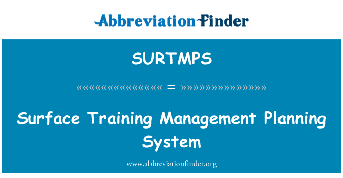 SURTMPS: Oppervlakte opleiding beheer Planning systeem