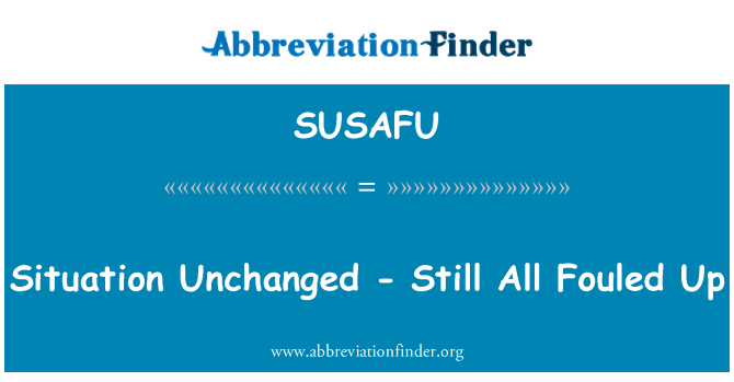 SUSAFU: 情況不變 — — 仍然全部砸