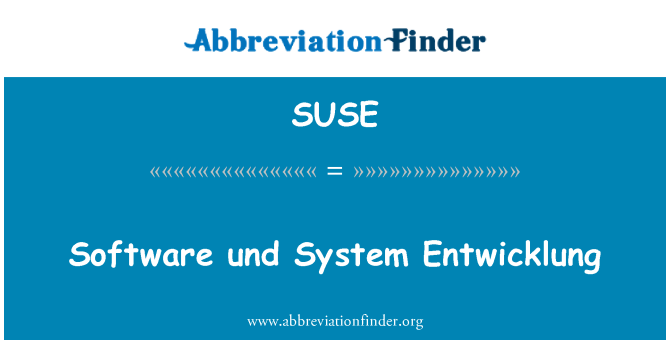 SUSE: Software und Entwicklung systému