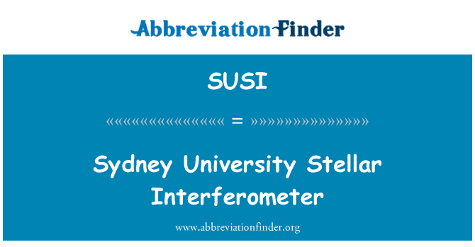 SUSI: Sydney University stjärn Interferometer