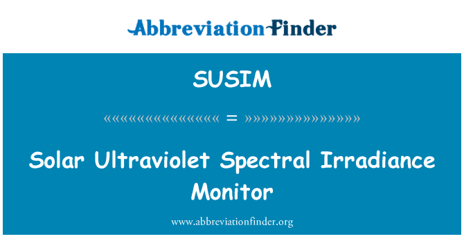 SUSIM: Sluneční ultrafialové spektrální ozáření Monitor