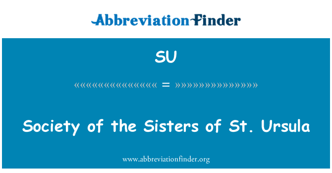 SU: St. Ursula õed ühiskonna