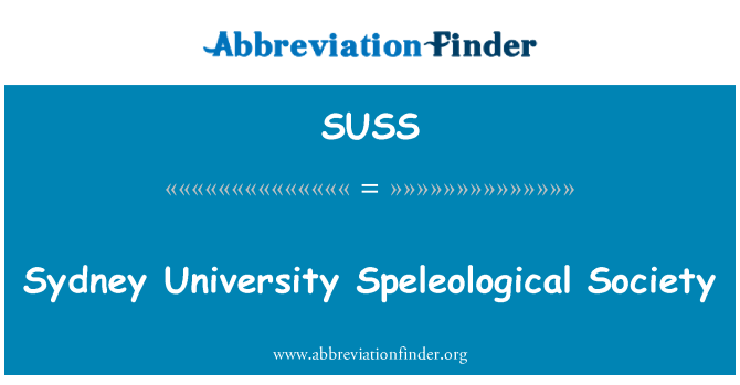 SUSS: Otorite Inivèsite Speleological sosyete