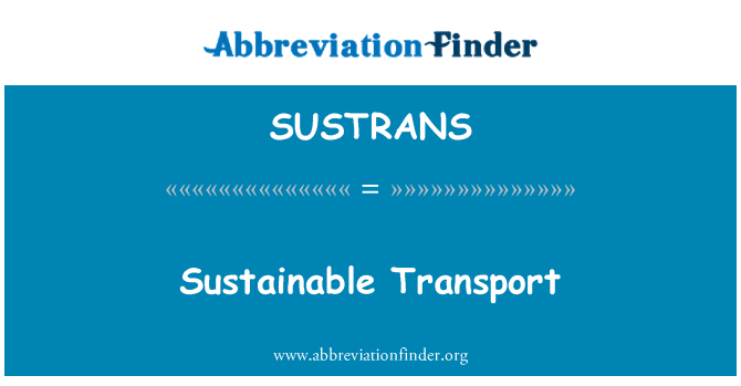 SUSTRANS: Transport durabil