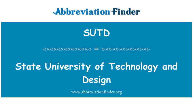 SUTD: Università Statali ta ' teknoloġija u disinn