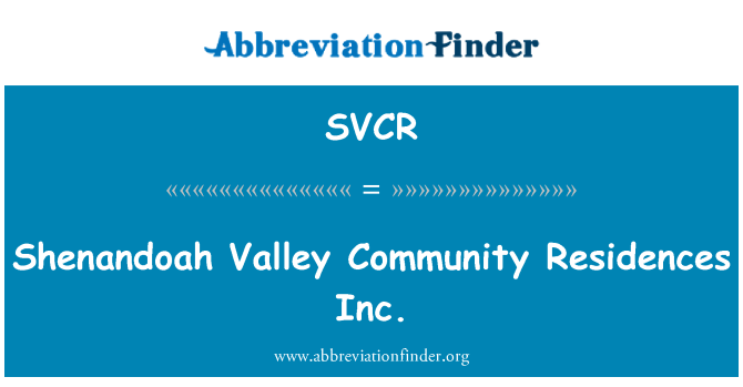 SVCR: Shenandoah Valley Kopienas rezidences Inc