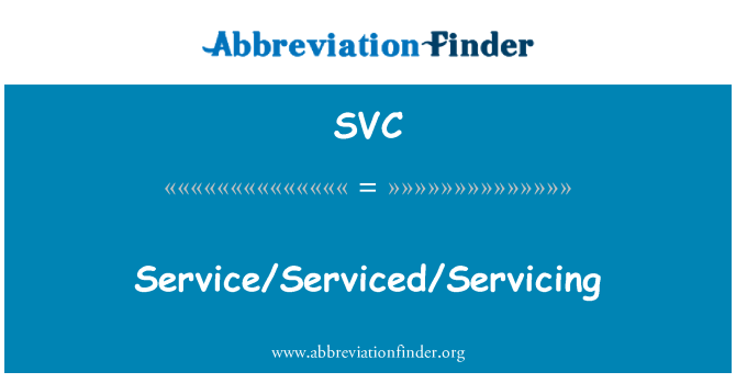 SVC: שירות/טיפול/שירות