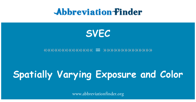 SVEC: 空間的に変化の露出と色