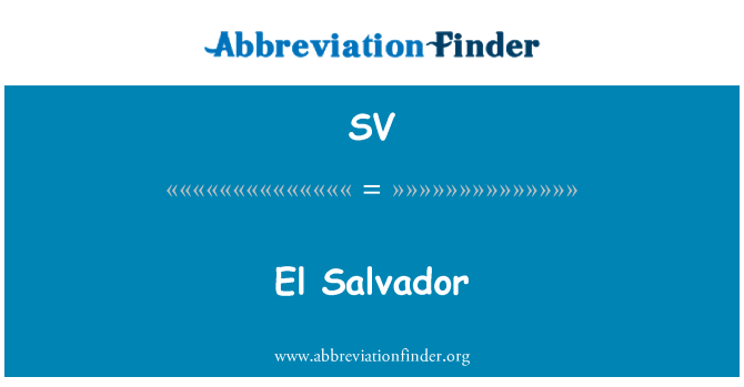 SV: El Salvador