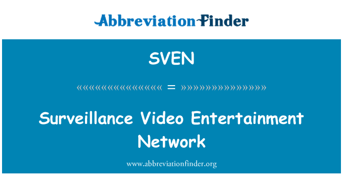 SVEN: Red de vigilancia de Video entretenimiento