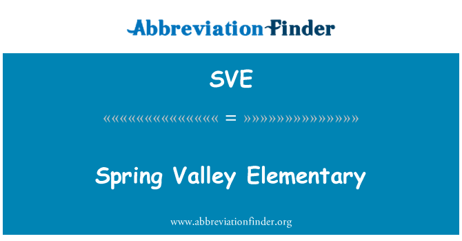 SVE: Spring Valley στοιχειώδη