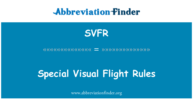 SVFR: Spezielle Sichtflugregeln