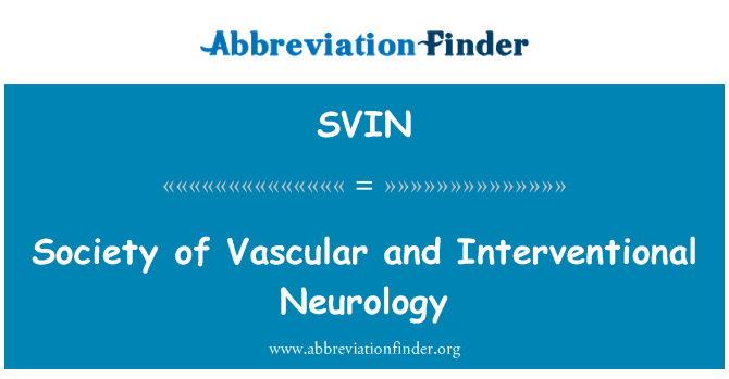 SVIN: Samfund af vaskulære og interventionel neurologi