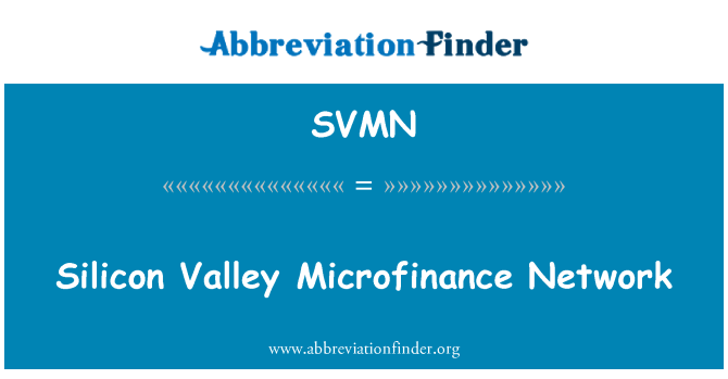 SVMN: Sítě mikrofinancování Silicon Valley