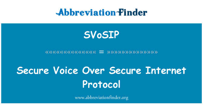 SVoSIP: 通过安全的互联网协议安全语音