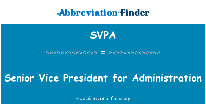 SVPA: รองอธิการบดีฝ่ายบริหาร
