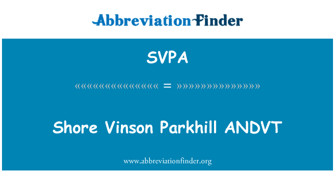 SVPA: Pobřeží Vinson Parkhill ANDVT